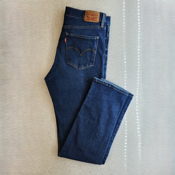 Blue Ladies Levi 312 Jeans-Shaping Slim Fit Jeans - Picture 1 of 10